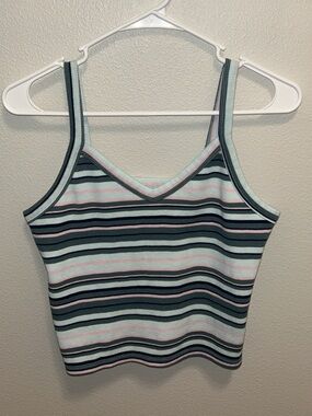SO Striped Tank Top in Mint, Navy & Pink
